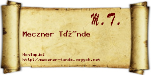 Meczner Tünde névjegykártya